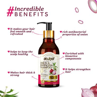 Atulya Onion Bhringraj Hair Shampoo 300 ml - Shampoos