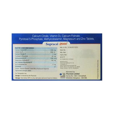 SUPRACAL 2000 Tablet 15's - Supplements-Vam
