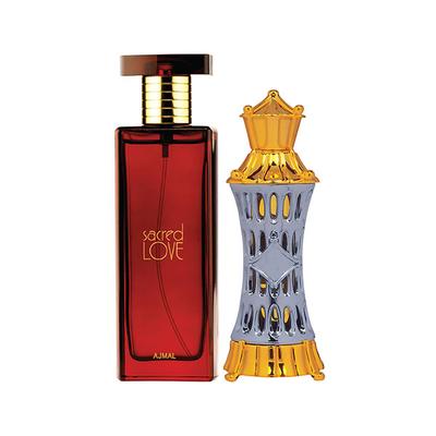 Ajmal Sacred Love EDP Floral Musky Perfume And Mizyaan Concentrated Perfume Oil Oriental Musky 64 ml - Perfumes (Edt/Edp)