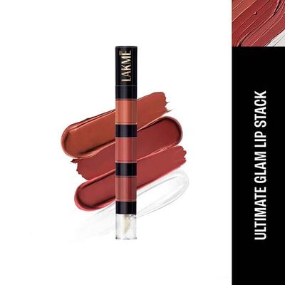 Lakme Ultimate Glam 4 in 1 lip stack, Nice Nudes 4 ml - Liquid Lipsticks