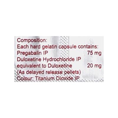 PREGANZA D 75/20 Capsule 10's - Neuropathic Pain-Dru