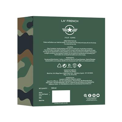 La French Shield Eau De Perfume for Men 100 ml - Men Perfumes (Edt/Edp)