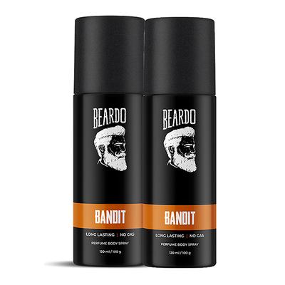 Beardo Perfume Body Spray - Bandit (Pack of 2 x 120 ml) - Men Perfumes (Edt/Edp)