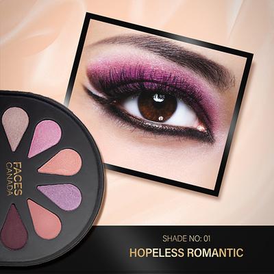 Faces Canada 6 In 1 Eyeshadow Palette Olive Butter & Macadamia Oil - Hopeless Romantic 01, 6gm - Eye Shadow Palettes
