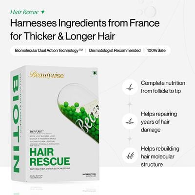 Beautywise Hair Rescue, Biotin & Keratin, for Hairfall Control & Growth 30's - Multi-Vitamins