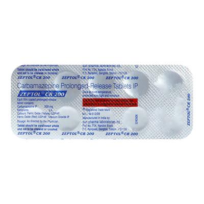 Zeptol CR 200mg Tablet 10'S - Epilepsy/Convulsion-Ant