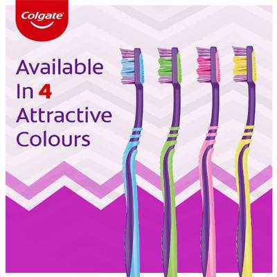 Colgate Zig Zag+ Anti-Bacterial Toothbrush - Soft (Pack of 6) - Toothbrushes