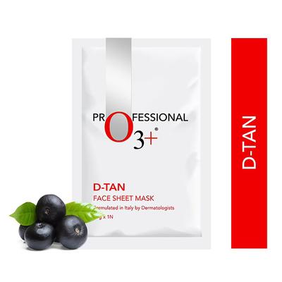 Professional O3+ D-Tan Face Sheet Mask 1's - Masks & Peels