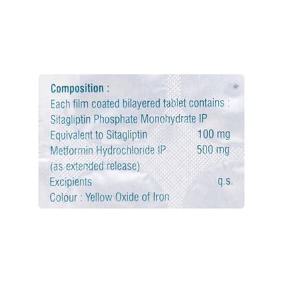 SITABITE M 100/500 Tablet 10's - Diabetes-Ant
