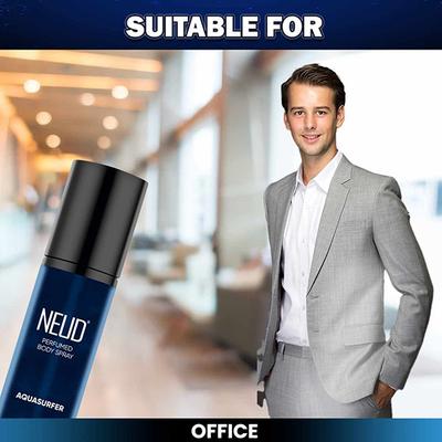 NEUD Aquasurfer Perfumed Body Spray for Men, No Gas Deodorant with Long-Lasting Fragrance 120 ml - Men Perfumes (Edt/Edp)