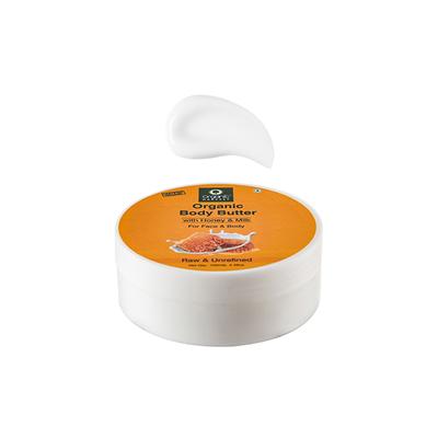 Organic Harvest Body Butter Cream with Honey & Milk, Natural Body Butter Cream for Women with Dry, Itchy, All Skin Types 100 gm - Shower Gels & Body Wash