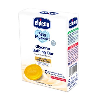 Chicco Baby Moments Glycerin Bathing Bar 75 gm - Baby Soap