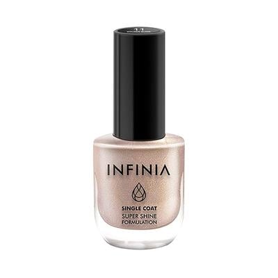 Infinia Pink Single Coat Nail Polish Golden Shine 011 12 ml - Nail Polish