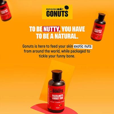 GONUTS By Bewakoof Hazelnut About You Face Wash and Scrub For Women 150 ml - Scrubs & Exfoliants