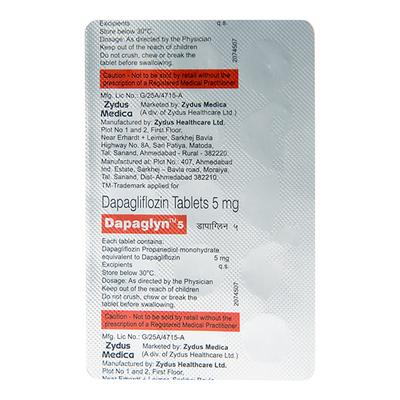 DAPAGLYN 5 Tablet 15's - Diabetes-Ant