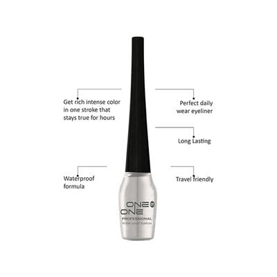 One On One Waterproof Eyeliner - Silver 5 ml - Eyeliners