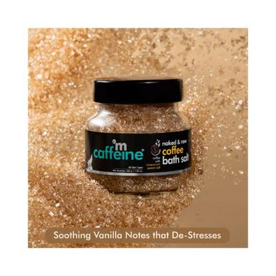 mCaffeine Epsom Bath Salt with Therapeutic Coffee Vanilla Fragrance Detoxifies & Relieves Stress 200 gm - Bath Salts
