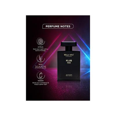 Bella Vita Organic Luxury KLUB Perfume 100 ml - Men Perfumes (Edt/Edp)