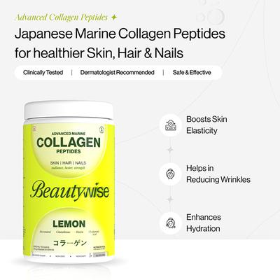 Beautywise Advanced Collagen Peptides (Lemon) 200 gm - Multi-Vitamins