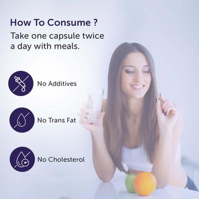 Neuherbs Omega Flaxseed Oil 1000 mg Capsules 60's - Omega Fish Oil Fatty Acids