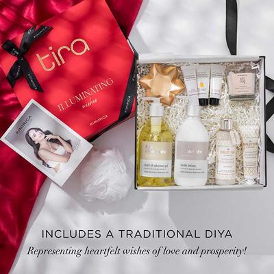 Kimirica X Tira - Illuminating Wishes Gift Box - Festive Gift Set 850 gm - Bath Kits & Sets