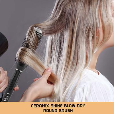 Vega Professional Ceramix Shine Blow Dry Round Brush (32mm Hair Brush) (VPPHB-02) 1's - Hair Brushes