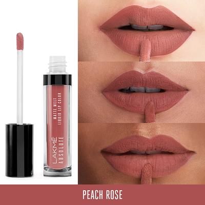 Lakme Absolute Matte Melt Liquid Lip Color Peach Rose 6 Ml - Liquid Lipsticks