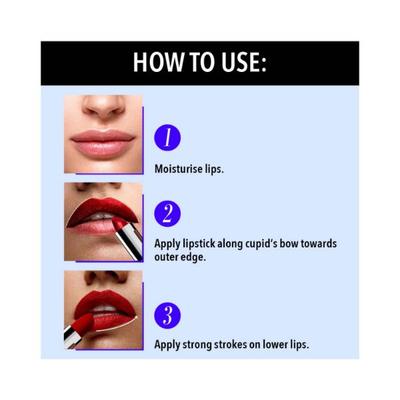 Blue Heaven Matte Me Intense Matte Lipstick- Cherry Cheer 309 4 gm - Lipsticks