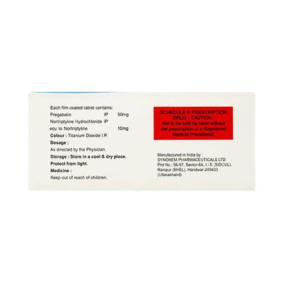 Gabawin NT 50mg Tablet 10'S - Neuropathic Pain-Dru