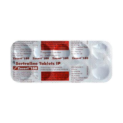 Zosert 100mg Tablet 10'S - Depression-Ant