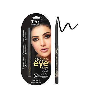 TAC Beautif-Eye Black Kajal Pencil - Smudge & Waterproof - Matte Finish 0.35 gm - Kajal & Kohls