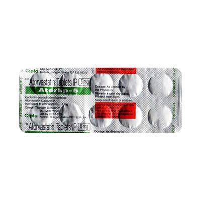 Atorlip 5mg Tablet 10'S - High Cholesterol-Dys