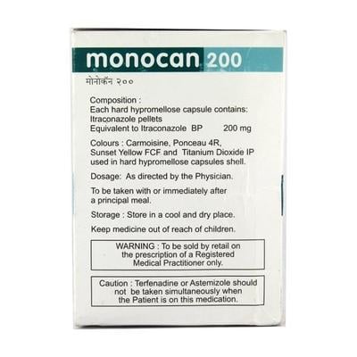 Monocan 200mg Capsule 8'S - Fungal Infections-Anf