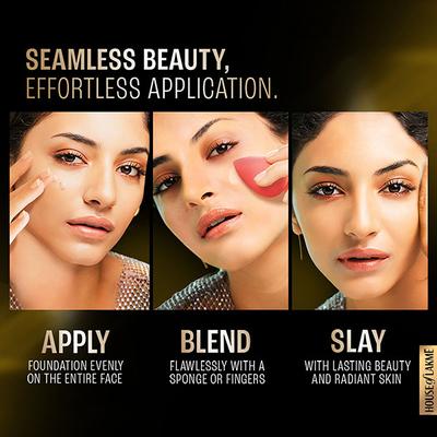 Lakme FOREVER MATTE FOUNDATION for Superior Coverage, Vit E, lightweight & water-resist Marble, 27ml - Foundation