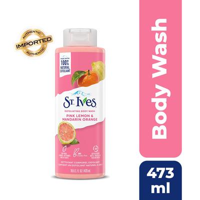 St. Ives Exfoliating Body Wash - Pink Lemon & Mandarin Orange extracts 473 ml - Shower Gels & Body Wash