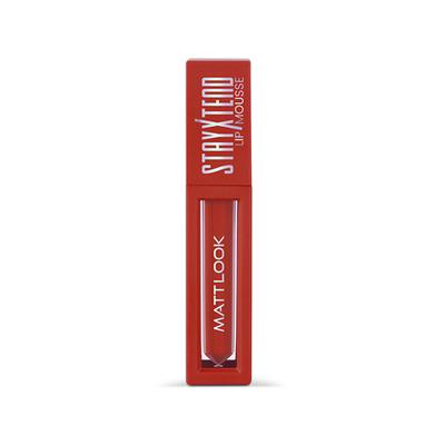 Matt Look Stayxtend Lip Mousse Enriched With Vitamin E & Non Sticky, Firey Red-04 4 ml - Liquid Lipsticks