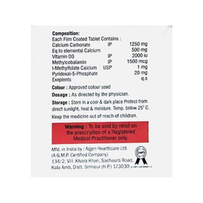 AUDI D3 XT Tablet 10's - Supplements-Cal