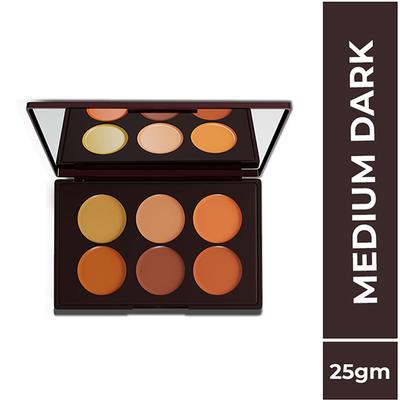 Colorbar 24Hrs Wear Concealer Palette Medium -Deep-2, 6x1.5gm 9gm - Concealer