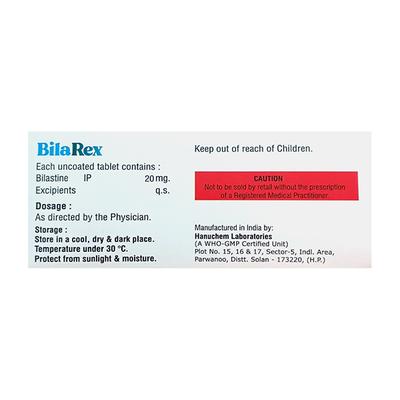 BILAREX Tablet 10's - Allergies-Ant