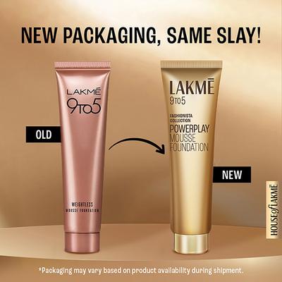 Lakme9to5 Powerplay Mousse Foundation, Rose Ivory, 25g - Foundation