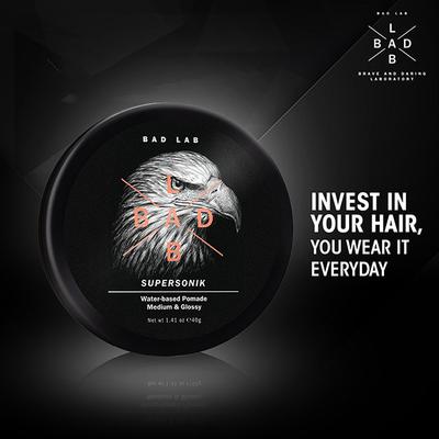 Bad Lab Supersonik Water-Based Pomade (Medium & Glossy) 40 gm - Pomades