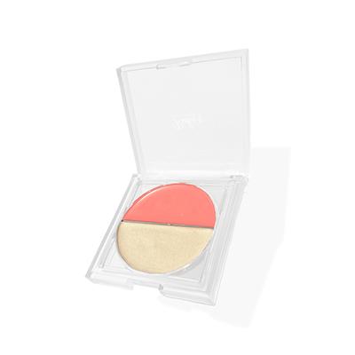 Ruby'S Organics 2 In 1 Creme Highlighter & Blush Duo - Aura + Peach 9 gm - Face Palettes