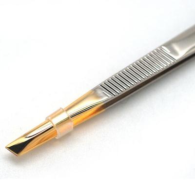 Basicare Tweezer 1/2 Gold Blade 8.5Cm 1's - Tweezers