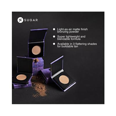 SUGAR Cosmetics Contour De Force Mini Bronzer - 02 Woody Wonder (Warm Brown) 4 gm - Bronzers