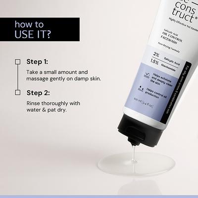 Deconstruct Salicylic Acid Oil Control Face Wash with Niacinamide 100 ml - Face Wash & Cleansers