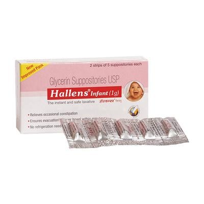 HALLENS INFANT (1G) Suppositories 5's - Constipation-Lax