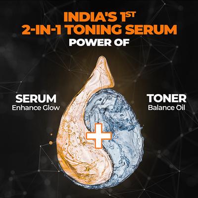 Beardo Vitamin-C 2-In-1 Toning Serum Glow Emhancing for Men 30ml - Face Serum