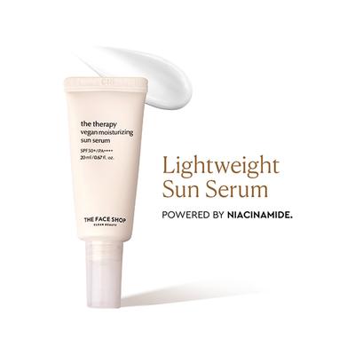 The Face Shop The Therapy Vegan Moisturizing Sun Serum 20 ml - Body Sunscreen