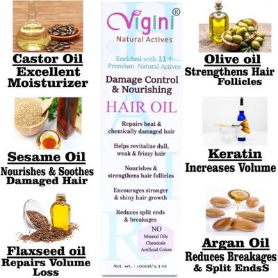 Vigini Damage Control & Nourishing Hair Oil 100 ml - Hair Oils