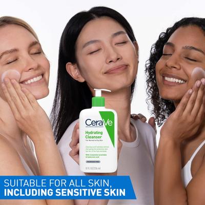 CeraVe Hydrating Cleanser For Normal To Dry Skin 236 ml - Face Wash & Cleansers